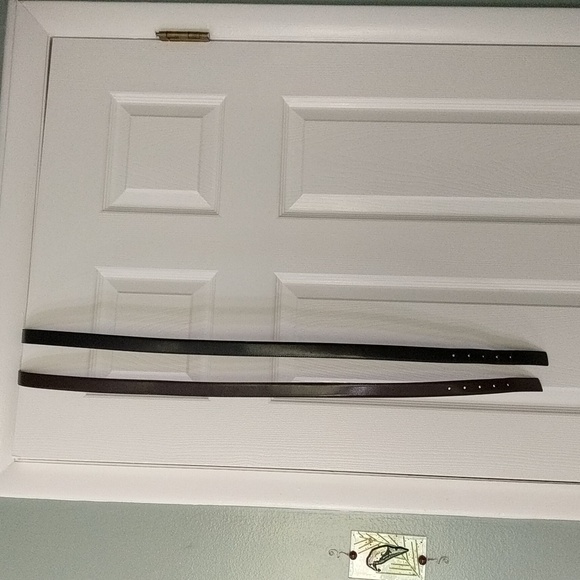 Leather Belt bundle Nine West Black and Mahogany EUC! - Picture 3 of 8